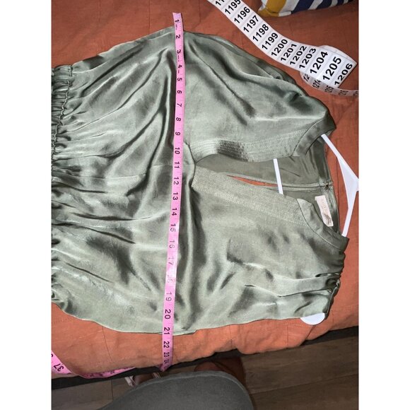 Ramy Brook Olive Green Sleeveless Jumpsuit With Pleated Details & Elastic Waist - Picture 9 of 12